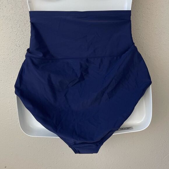 NWT Island Escape Navy Blue Tummy Control Bikini Bottoms Size 16 - Picture 2 of 3